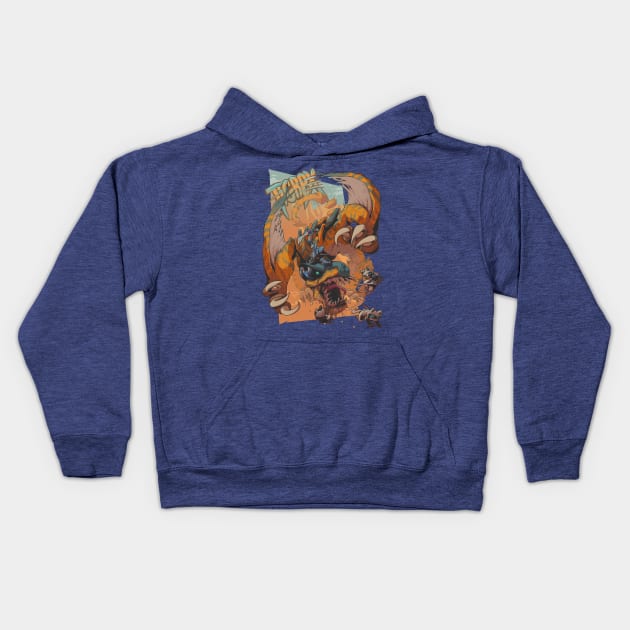 Hunting the Tiger Dragon Kids Hoodie by peanutgolem